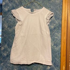 Cotton White Polka Dot Top S